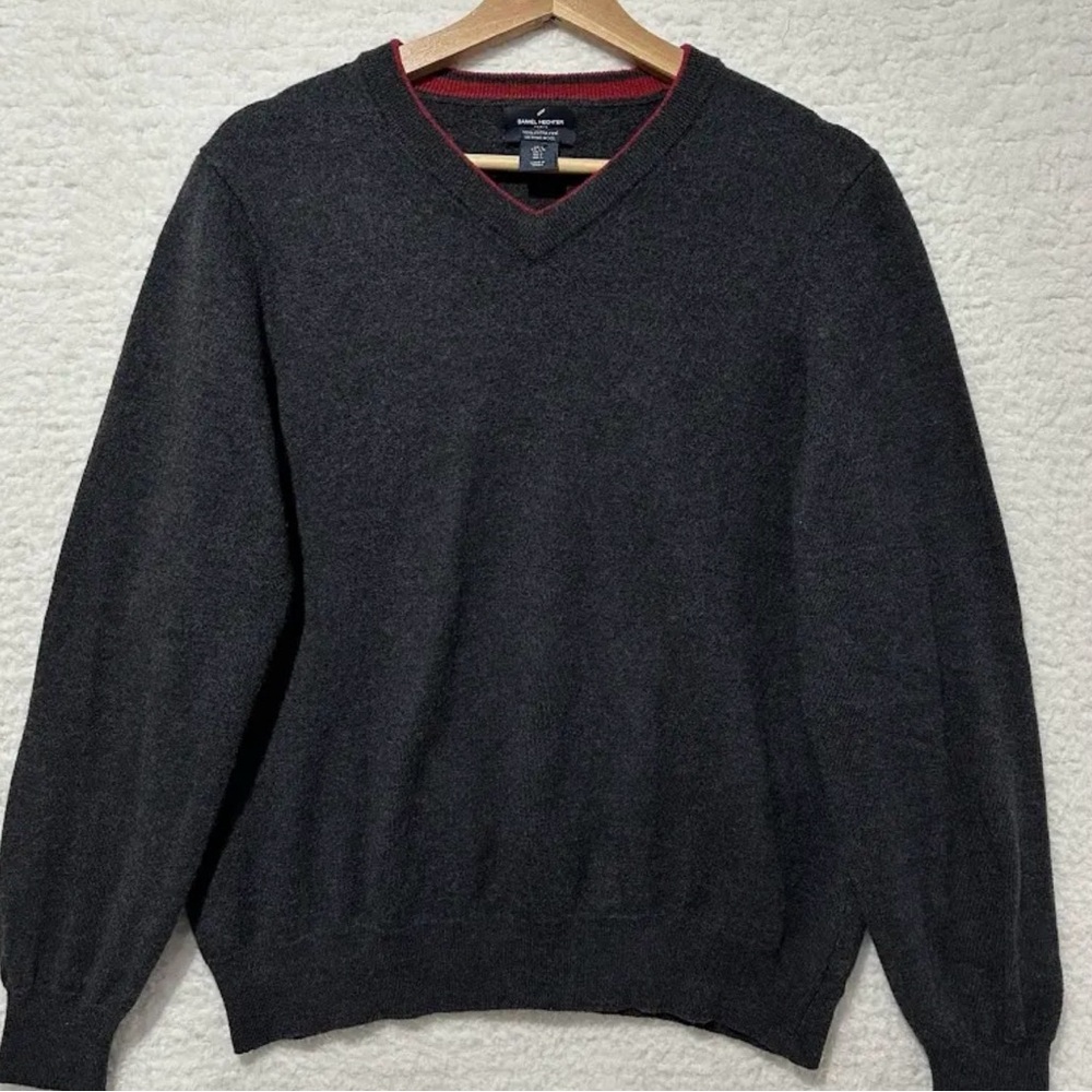 Daniel Hechter Charcoal V-Neck Sweater
